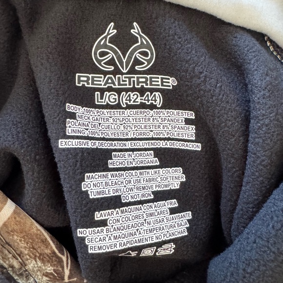 Real tree Camo Hooded Sweatshirt size large (42/44) - Picture 9 of 9